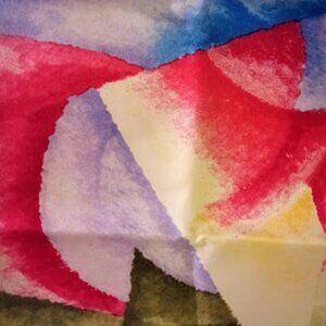 Red, Blue, Green, Purple Geometric Scarf